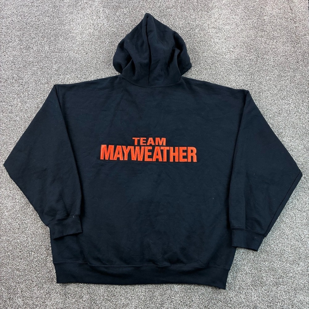 Vintage Y2K Floyd Mayweather Hoodie Mens 2XL Black Team Mayweather Reebok Boxing
